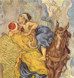 Vincent Van Gogh, „Dobry Samarytanin”, 1890 (fragment)