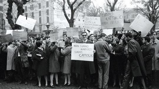 Mediolan, 1967. Demonstracja przeciwko podwyższeniu opłat za studia