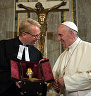 Franciszek i pastor luterański Jens-Martin Kruse