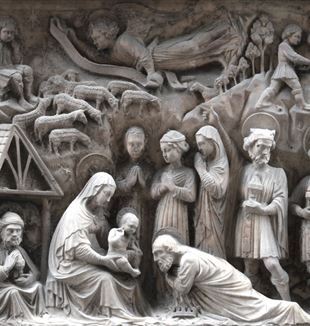 Eliasz i Jan Gagini, "Pokłon Trzech Króli", 1457. Via degli Orefici, Genova