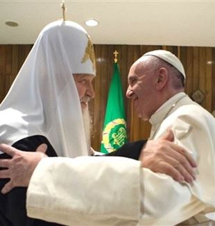 Patriarcha Cyryl i papież Franciszek na Kubie 12 lutego 2016 r.