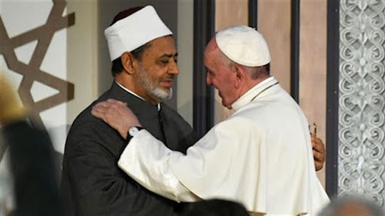Spotkanie papieża Franciszka z wielkim imamem al-Azhar w lutym 2019 r. 