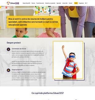 Strona główna portalu EduacCes, strony z konsultacjami dla osób z trudnościami w uczeniu się
