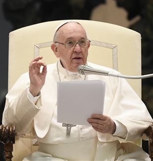 Papież Franciszek w czasie audiencji (©Vatican Media/Catholic Press Photo)
