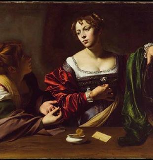 Caravaggio, Marta i Maria Magdalena (ok. 1598), Detroit, Instytut Sztuki