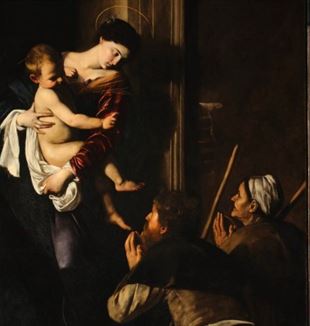 Caravaggio, Madonna pielgrzymów (1604), źródło: Wikipedia