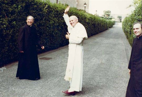 Watykan, 1979. Z ks. Giussanim i papieżem Janem Pawłem II