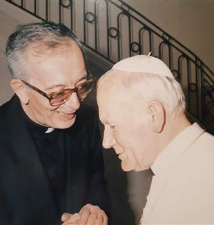 ks. Francesco Ricci z Papieżem Janem Pawłem II