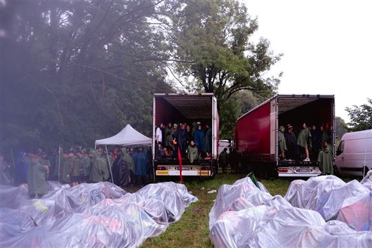 Na polu namiotowym w deszczowy dzień (Foto Tommaso Prinetti) 