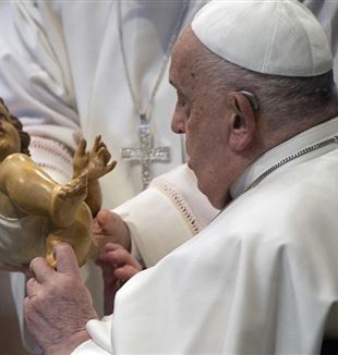 Papież Franciszek podczas uroczystości 1 stycznia 2025 r. (©Alessia Giuliani/Catholic Press Photo)