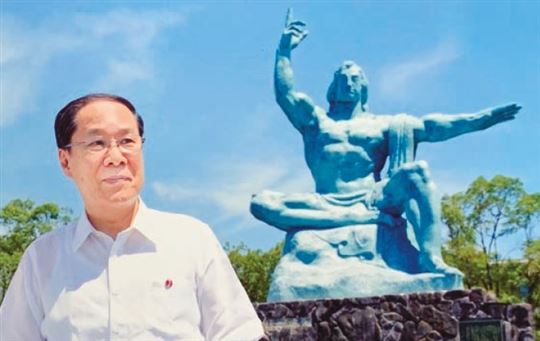  Masao Tomonaga, honorowy prezes szpitala Czerwonego Krzyża w Nagasaki