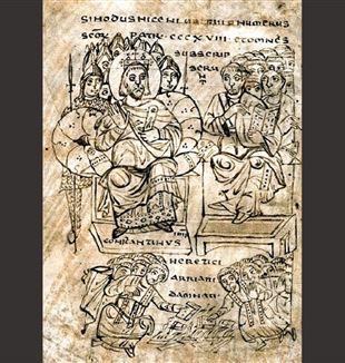 Rękopis z IX w., zachowany w Archiwum Kapitulnym w Vercelli, przedstawiający Synod Nicejski