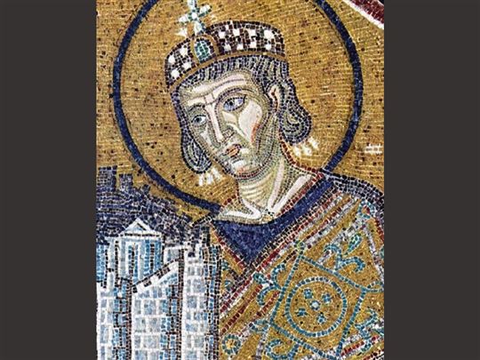 Cesarz Konstantyn: mozaika w Hagia Sophia w Stambule