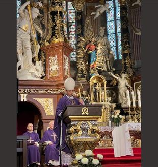 Fot.: Agnieszka Kazun; homilia bp Adama podczas pogrzebu śp. Krystyny Borowczyk
