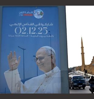 Oczekiwanie na papieża w Bejrucie (©Ansa/Epa/Wael Hamzeh)