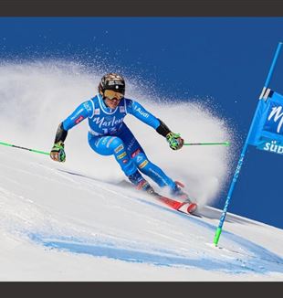 Włoska lekkoatletka Federica Brignone w akcji po powrocie po długiej kontuzji (©Ansa/Andrea Solaro)