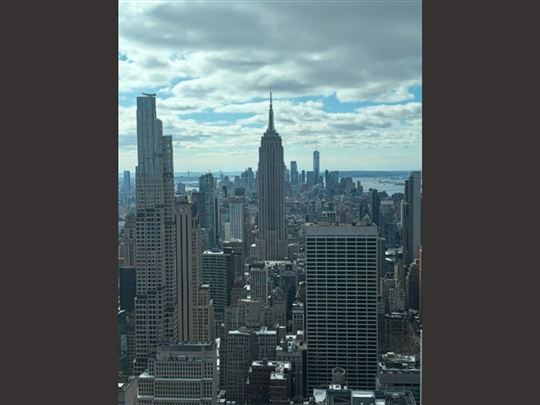 Widok w kierunku dolnego Manhattanu: po środku The Empire State Building